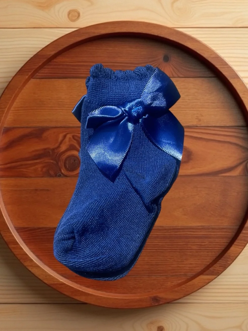 Baby Girl Blue Bow Socks